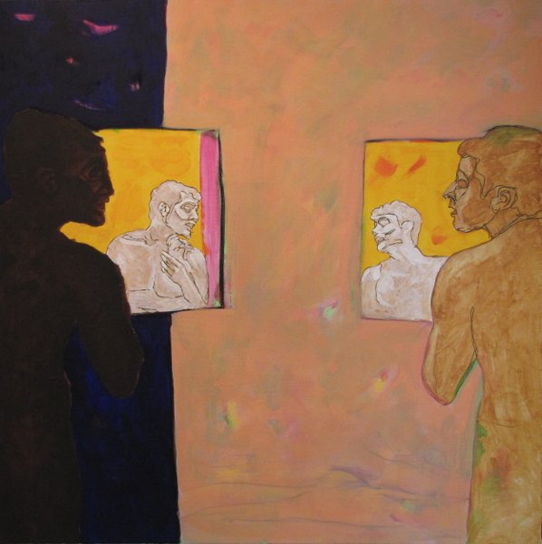 entretien I - 100x100 - technique mixte